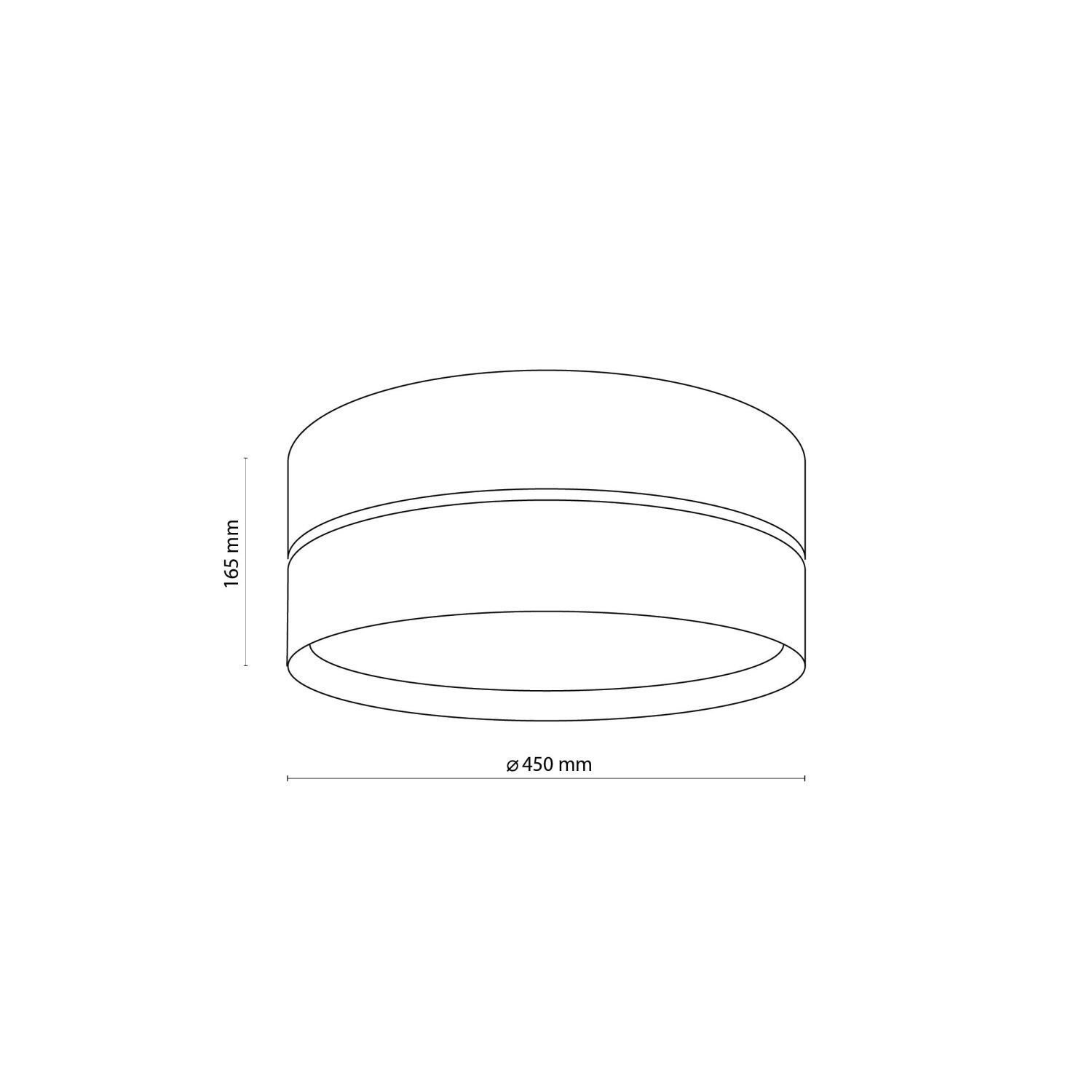 Plafonnier noir or faible éblouissement 3x E27 rond Ø 45 cm