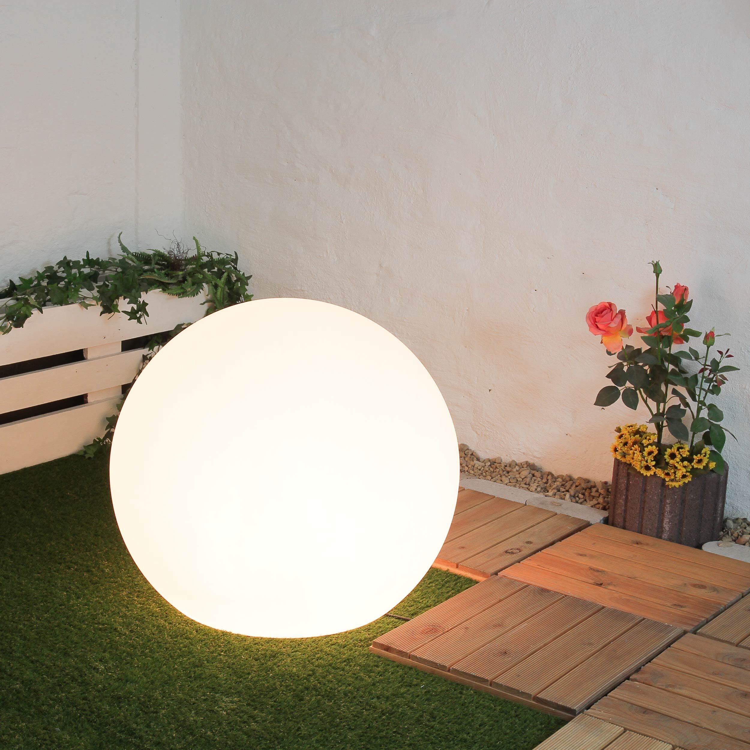 Lampe de jardin XXL en blanc Boule Abat-jour Ø80cm