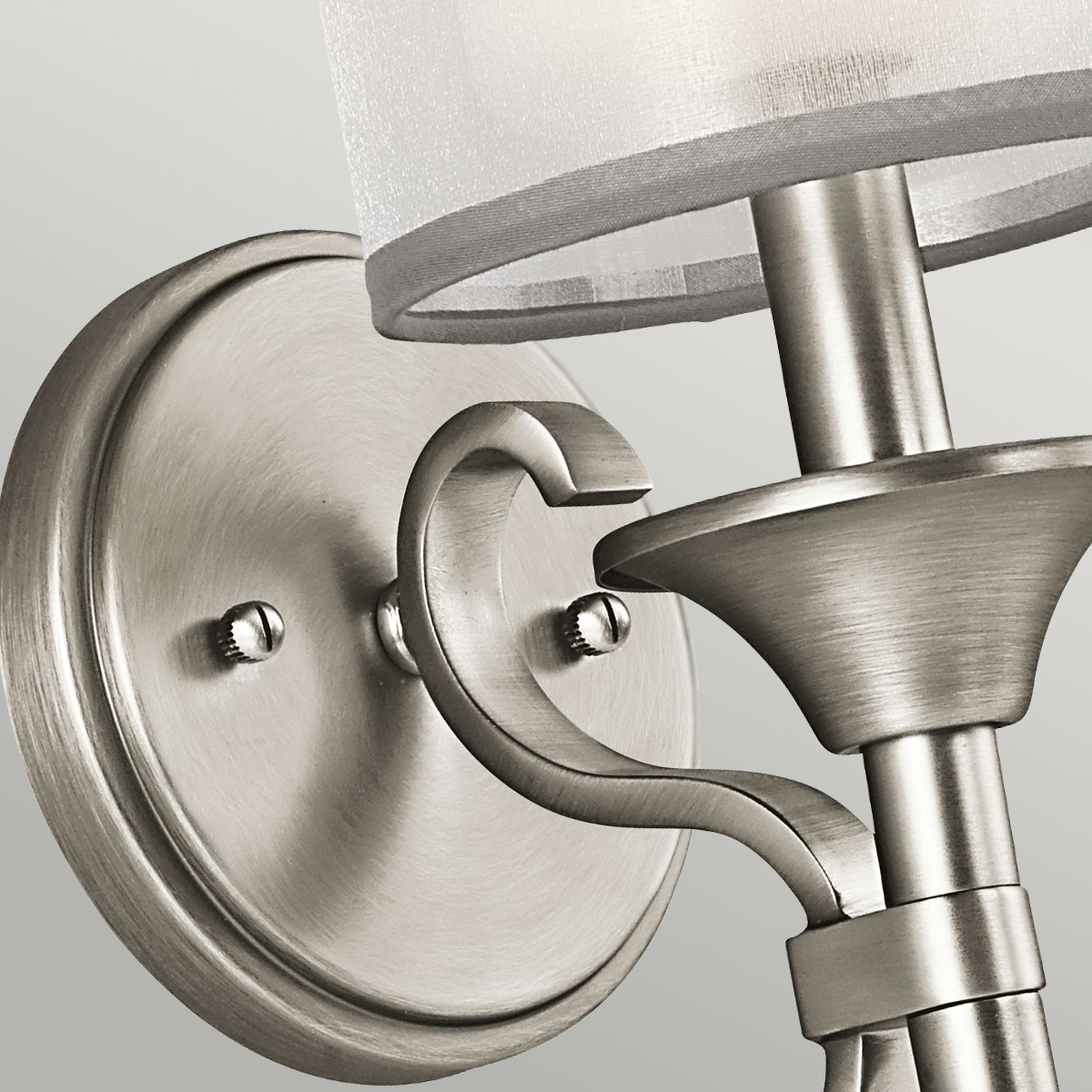 Applique murale Blanc Étain antique Verre Lin Métal Moderne Lampe, Bronze