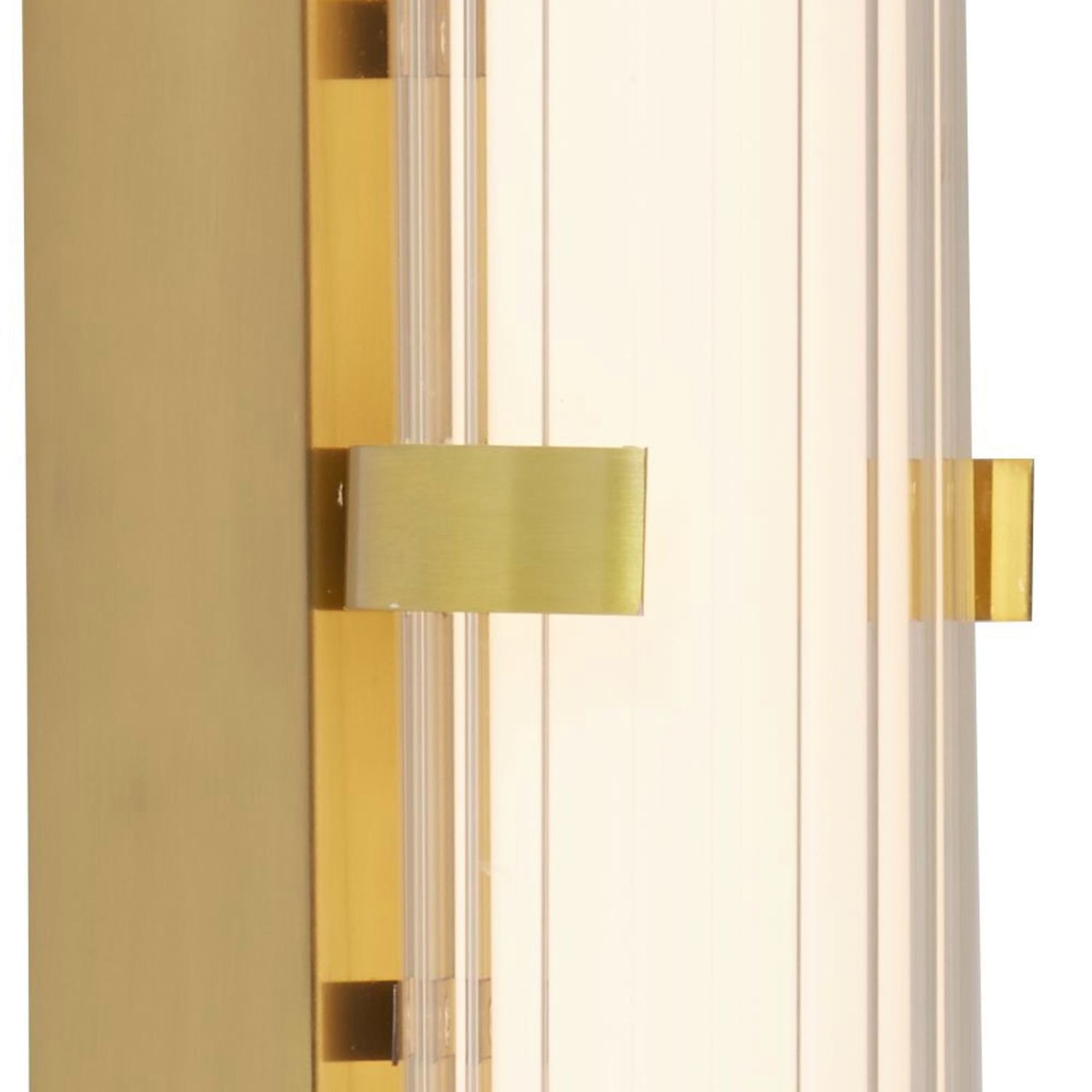 Applique LED IP44 verre métal doré 43 cm salle de bain miroir
