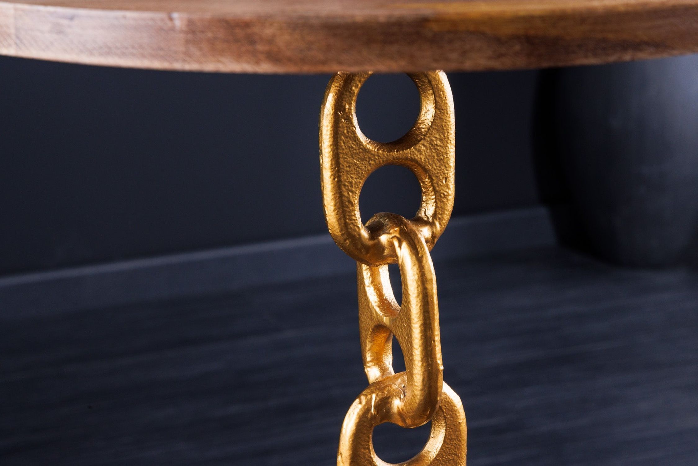 Table d'appoint mangue bois métal 38x38 cm artisanale