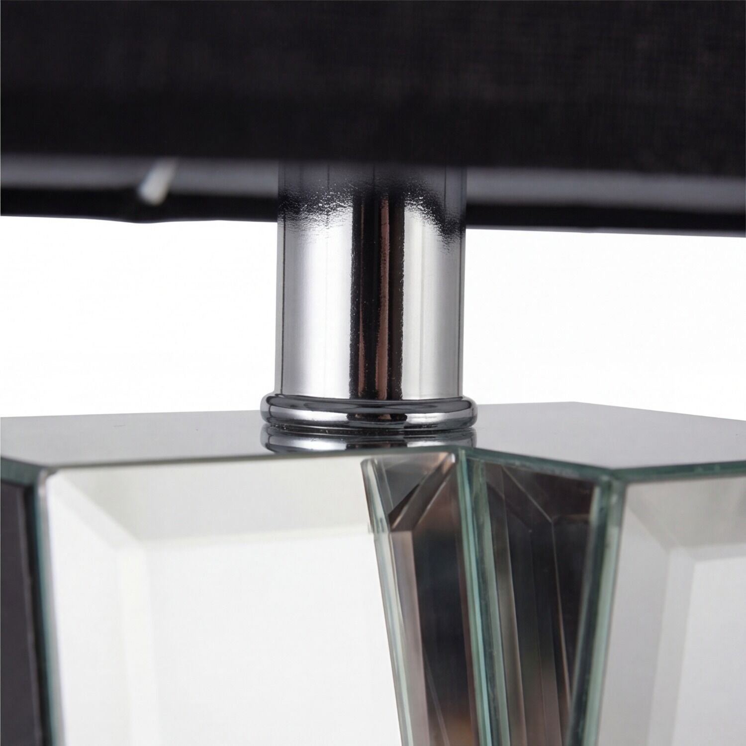 lampe, chrom, spiegel, metallisch, quadratisch
