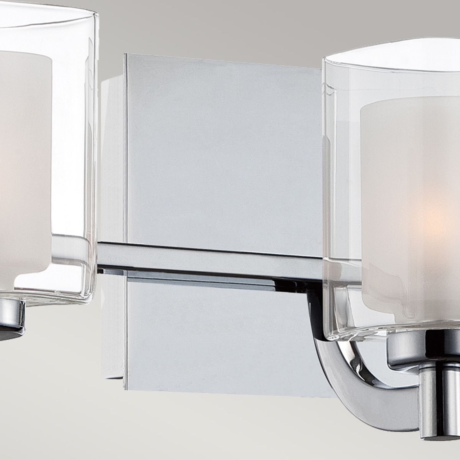 Lustre salle de bain IP44 Ø 38,4 cm métal verre chrome blanc Papier