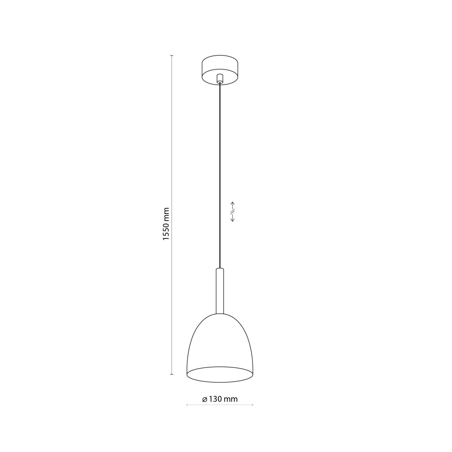 Suspension métal bois Ø 13 cm Blanc Scandinave E27