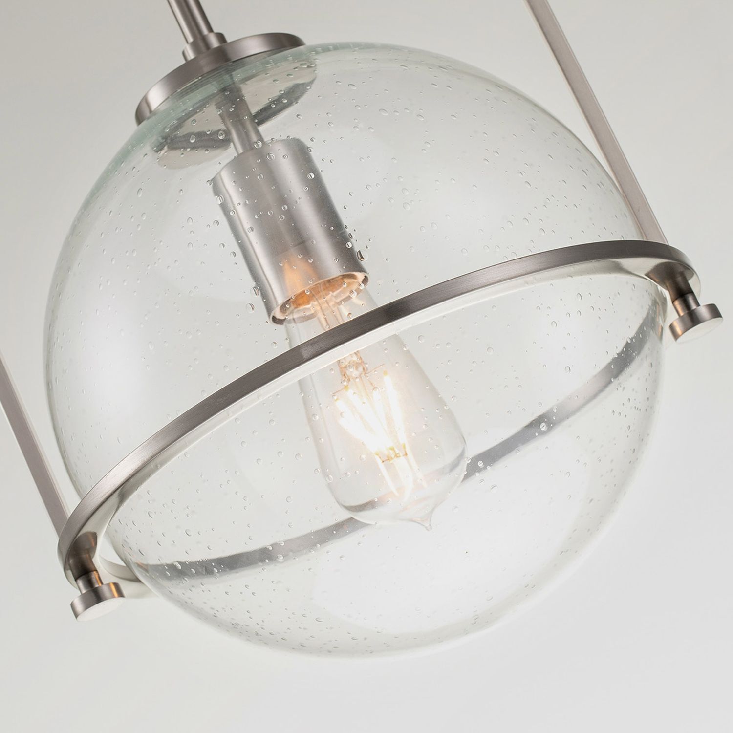Lampe à suspendre verre métal E27 D : 28,9 cm rond Vintage