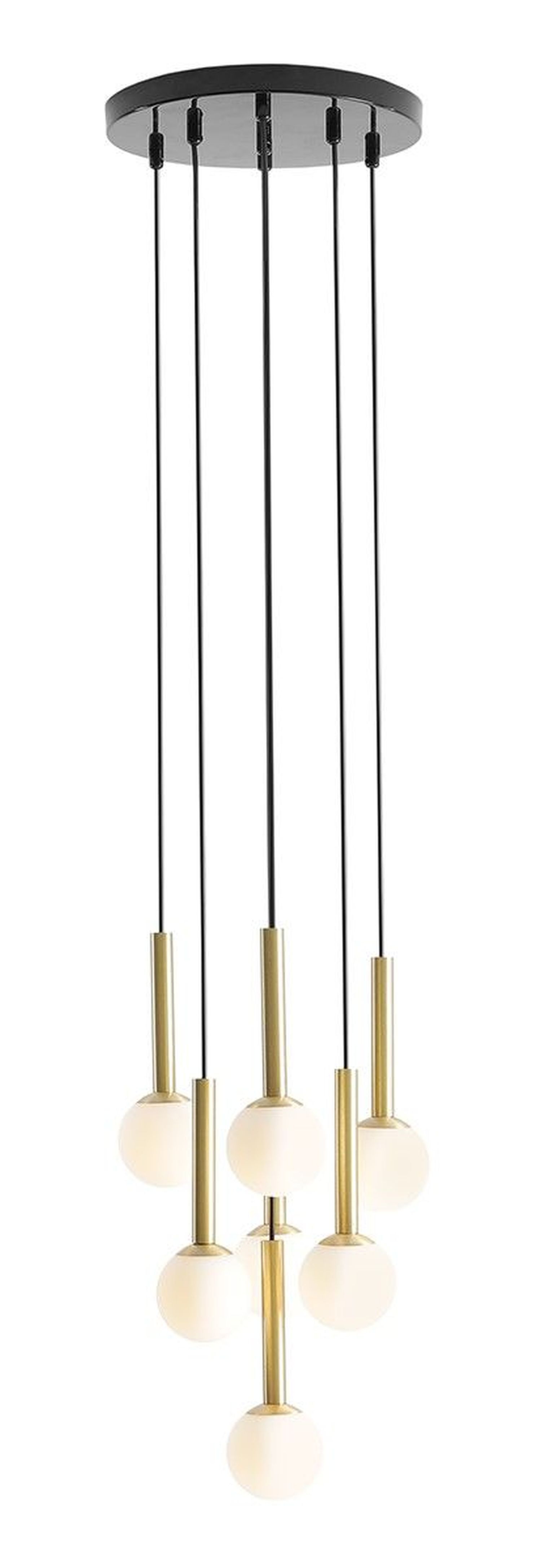 Suspension verre métal en noir laiton G9 élégant