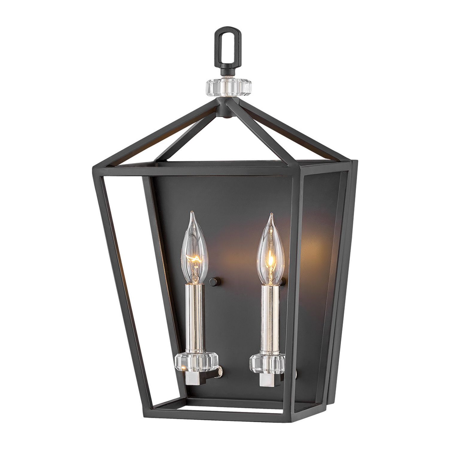 Applique Métal H : 43,1 cm Noir Nickel poli