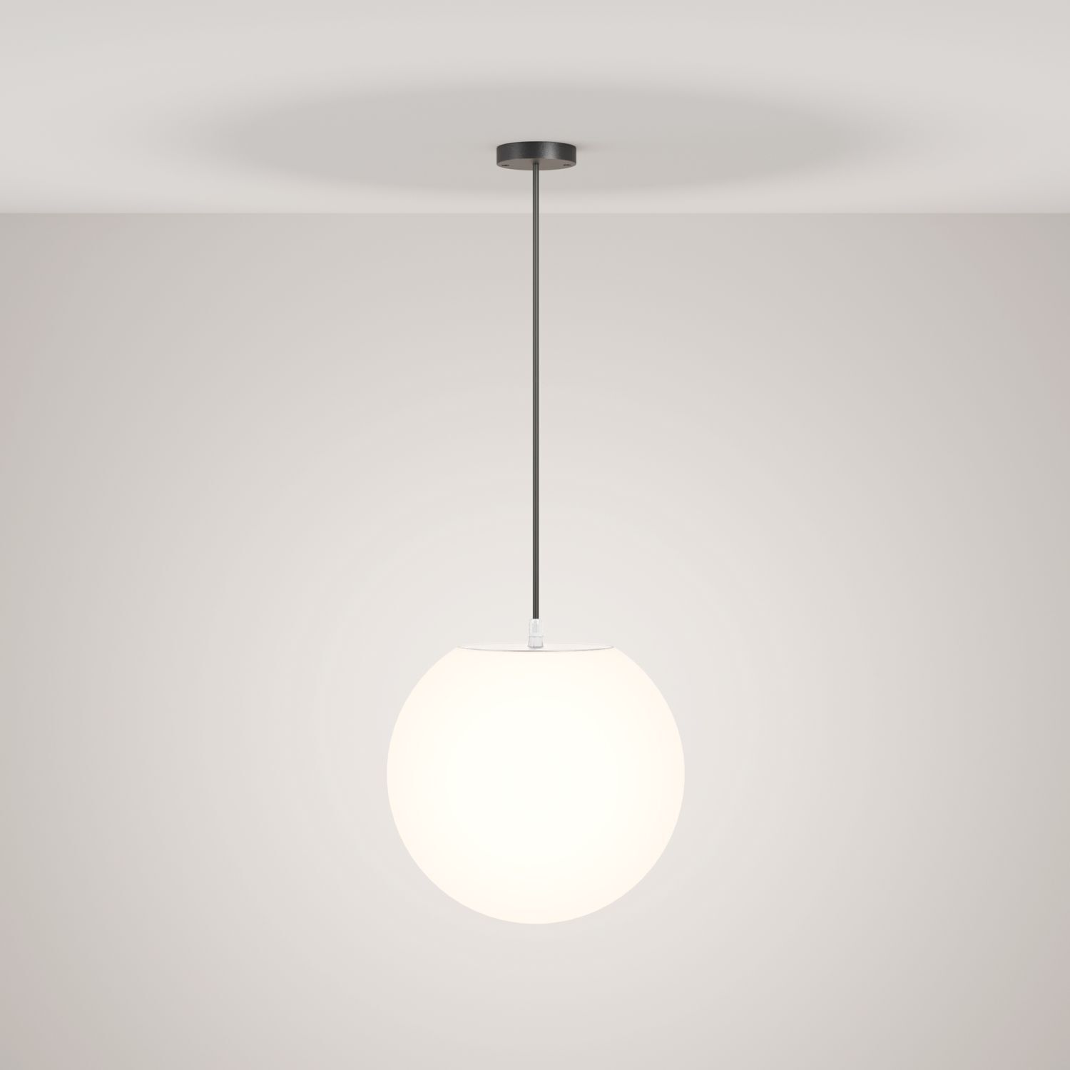 Lampe d'extérieur ronde Ø 30 cm H : max. 150 cm IP54 Gris Blanc Deckenleuchte, Lampe