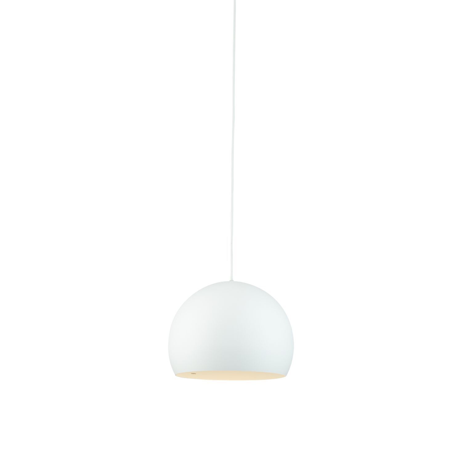 Suspension Abat-jour sphérique Ø 27,5 cm GU10 Blanc Métal Rétro