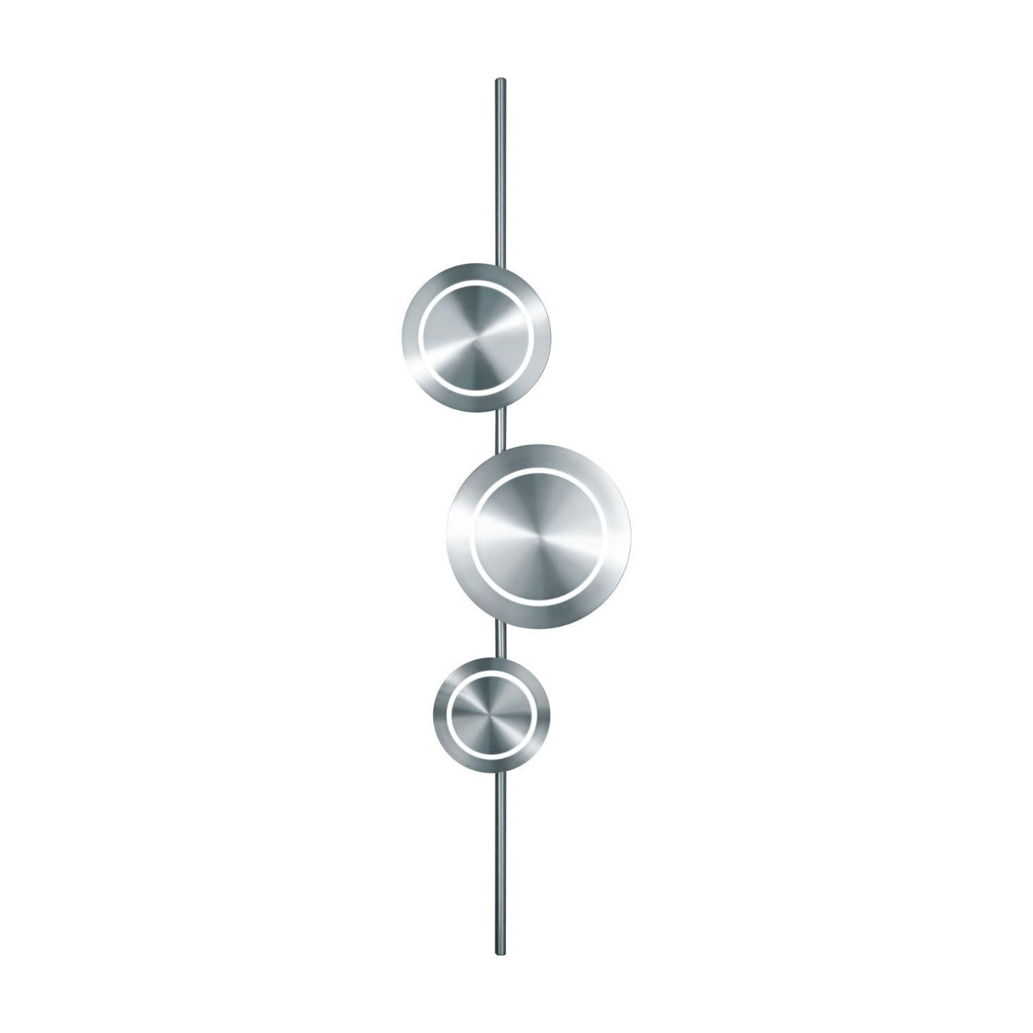 Applique LED argent H:120 cm 1008 lm 3000 K dimmable wandhalter, wandstange, metall, rund, modern
