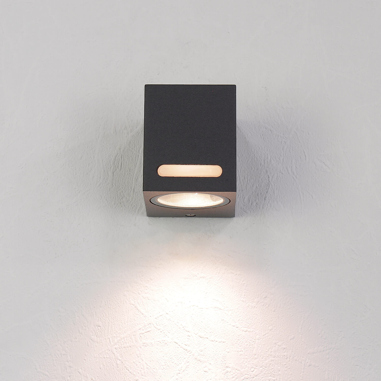 Applique murale aluminium carrée IP44 extérieur pratique Deckenleuchte