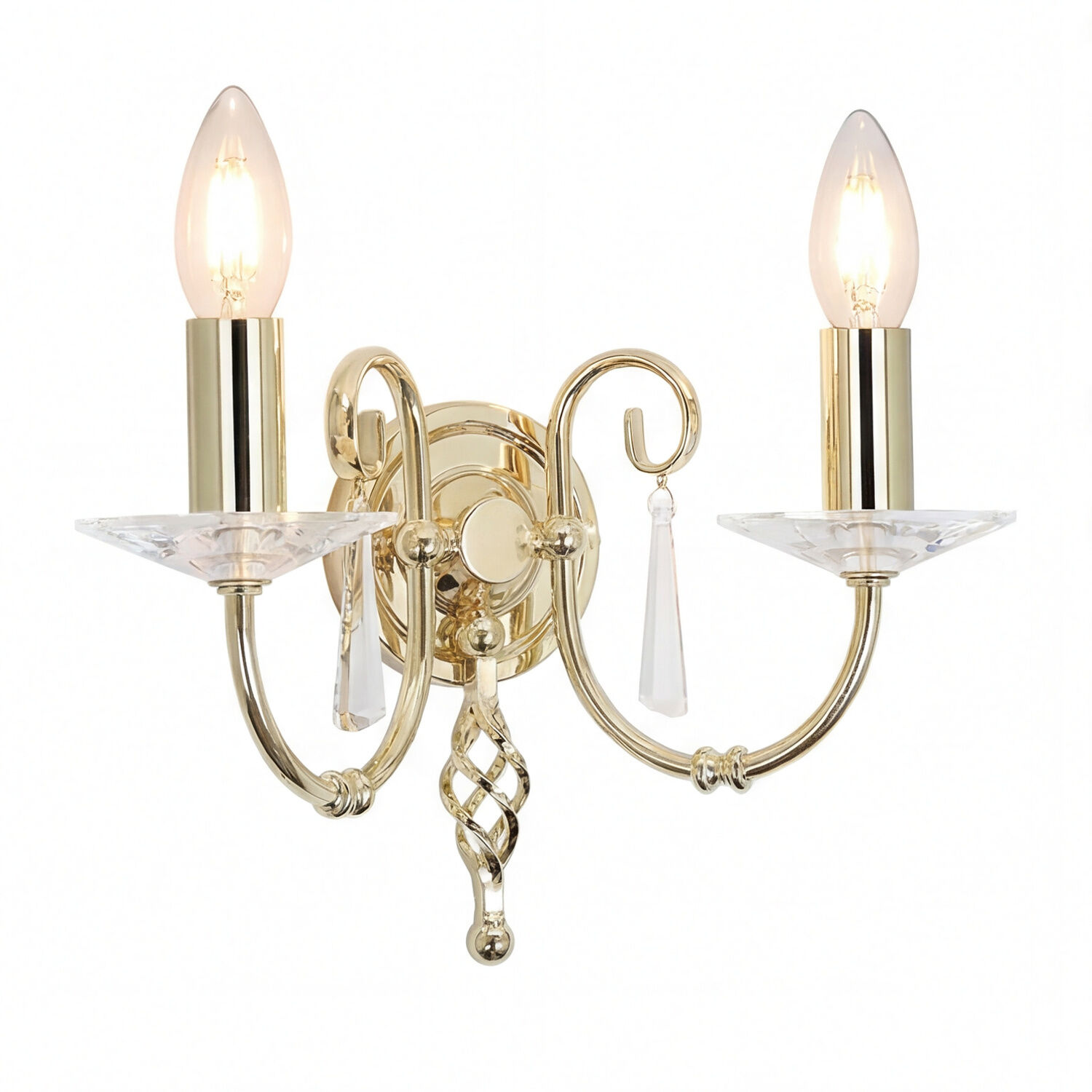 Applique design CANDELA en laiton avec cristal