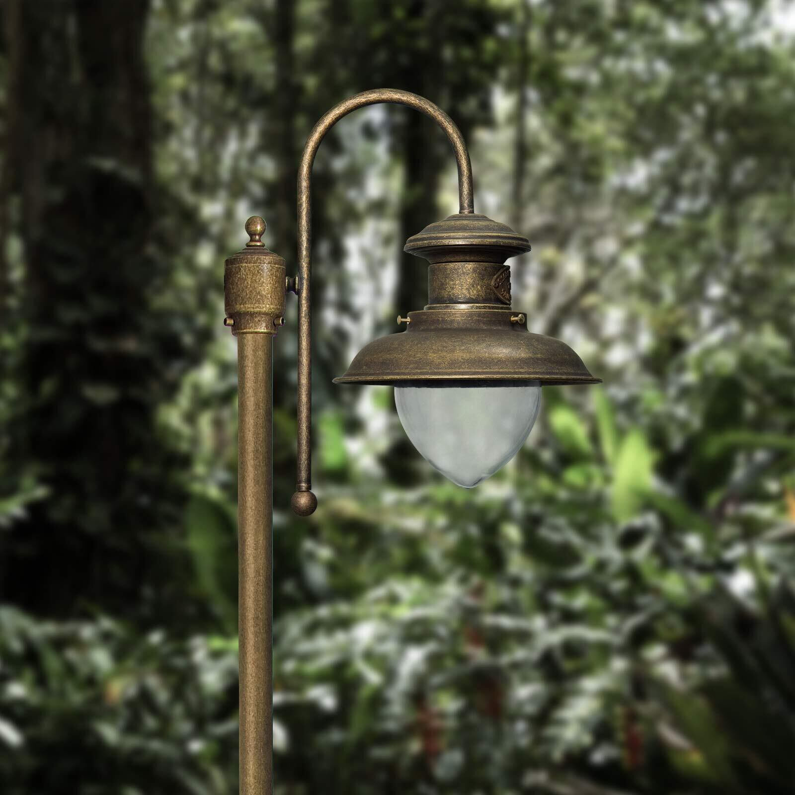 Lampe d'allée en bronze antique mat IP44 E27 150 cm laiton