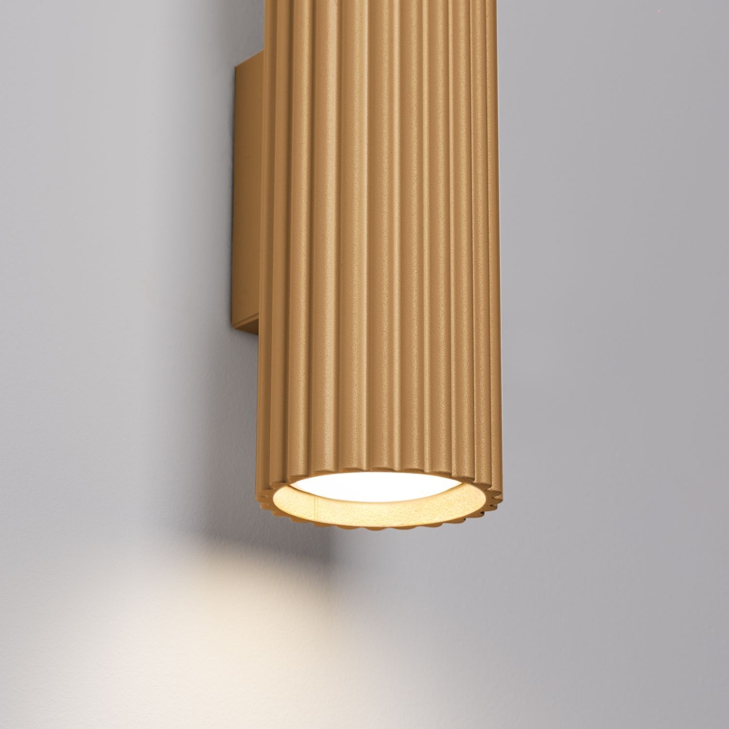 Up Down Wandstrahler H: 30 cm in Gold GU10 2-flammig Modern Lampe