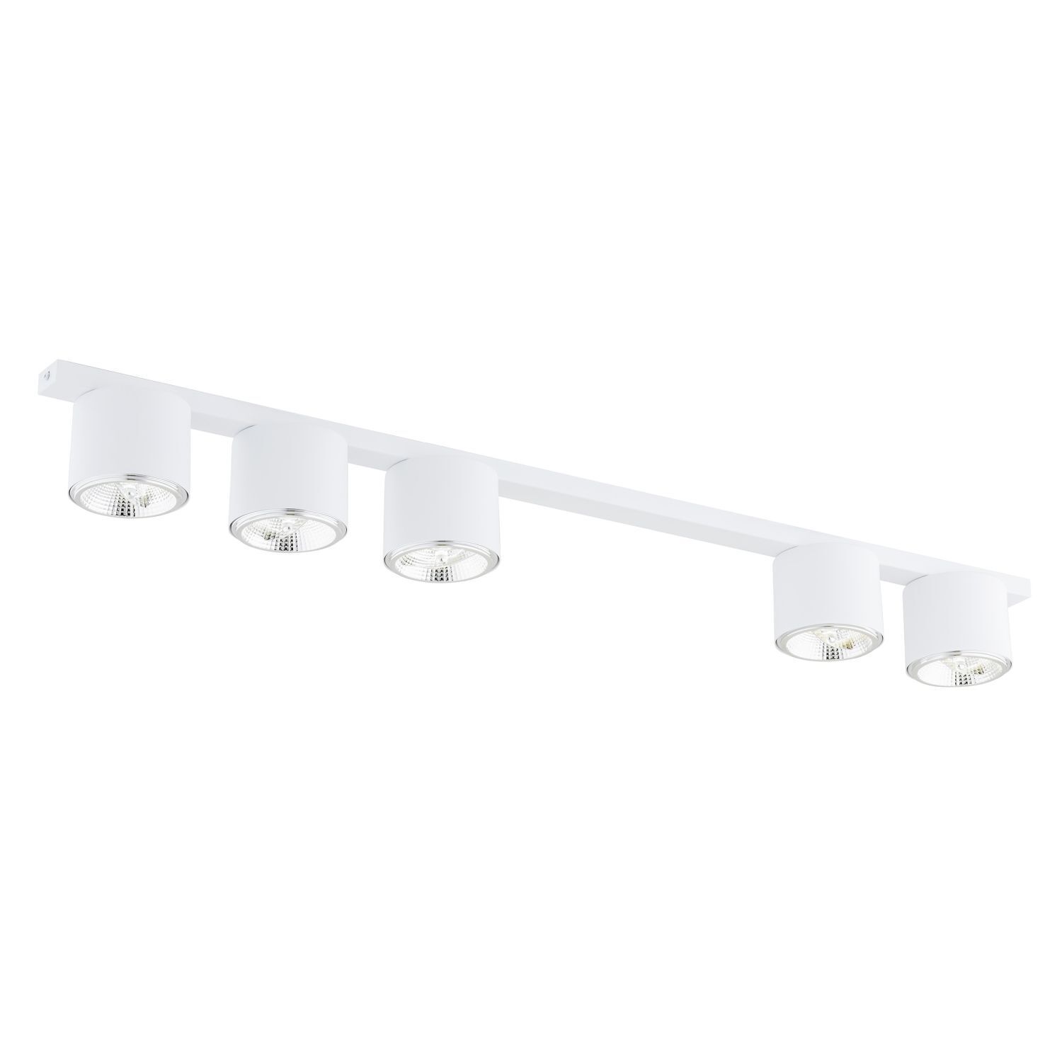 Plafonnier métallique 116 cm de long Blanc 5 flammes GU10 AR111 Deckenleuchte, Leuchte