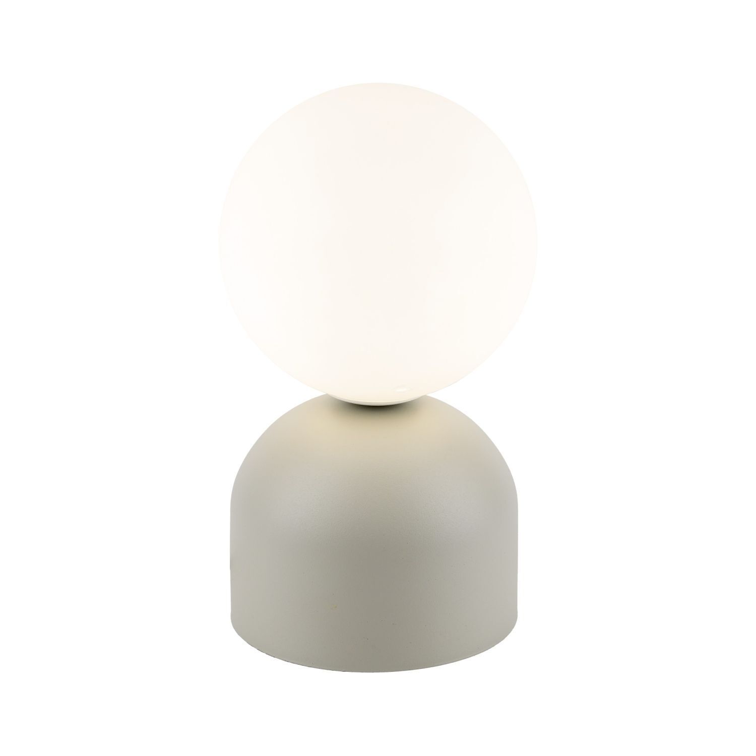 Petite lampe de table H : 21 cm Ø 12 cm Beige Blanc Métal Verre G9 Lampe, Tischlampe