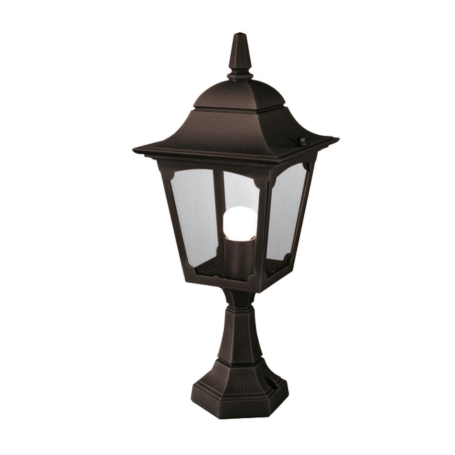 Élégante lampe de socle extérieure Noir H:50cm Jardin