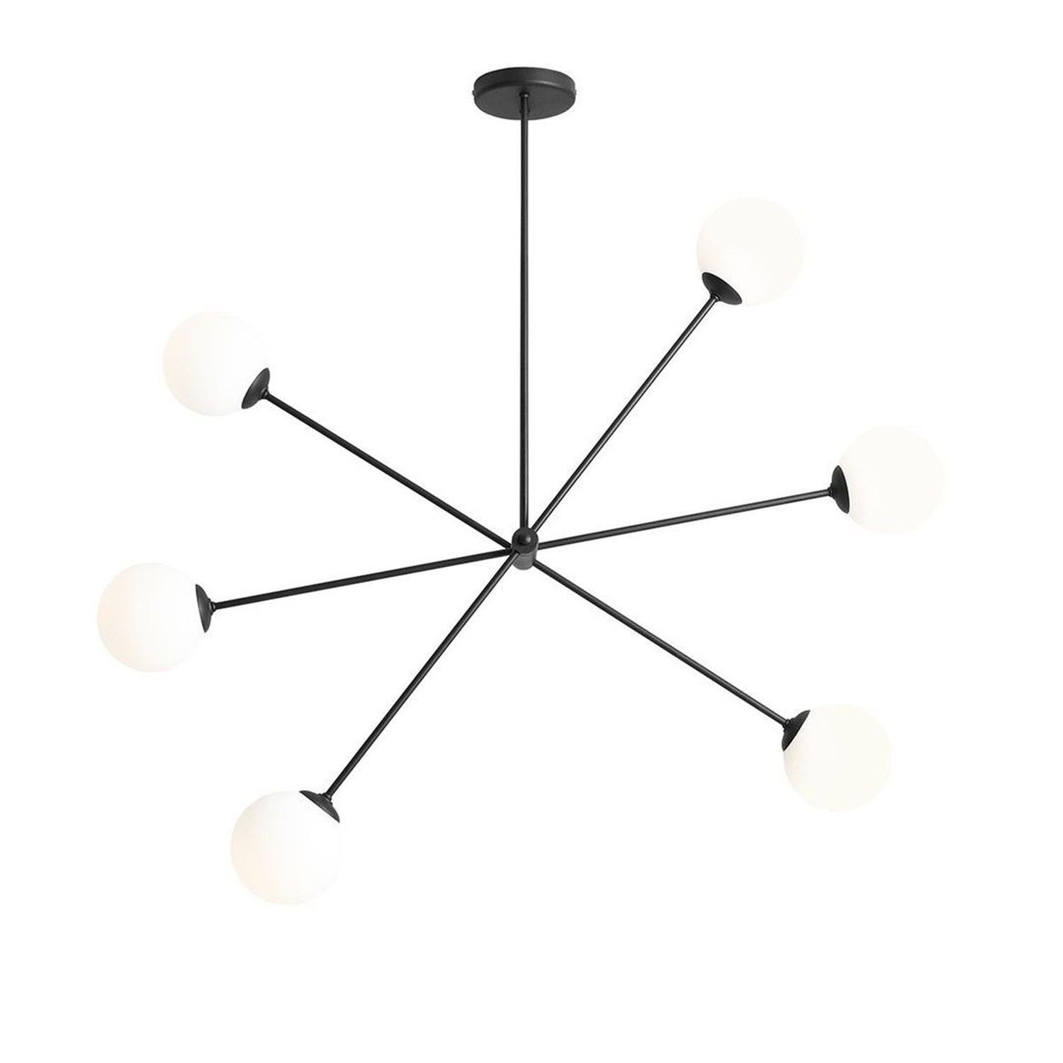 Plafonnier Moderne Verre Métal L:108 cm E14 confortable