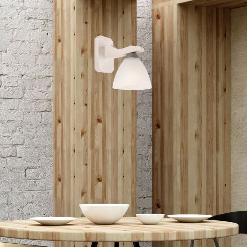 Applique BATORY Marron Bois Verre confortable Lampe