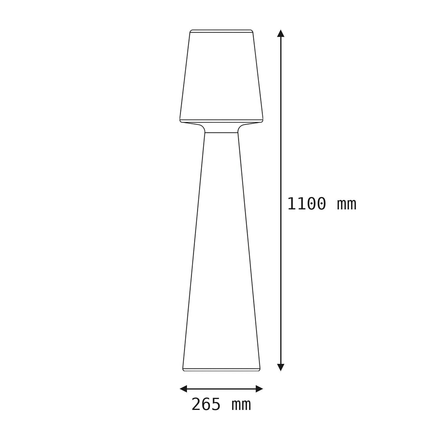 le126679-stehlampe-terrasse-wohnzimmer-flur-aussen-kunststoff-matt-modern-farbwechsel-rgb-weiss-lila-07 Lampe, Tisch-/Standlampe, Standlampe, 1100mm, 265mm