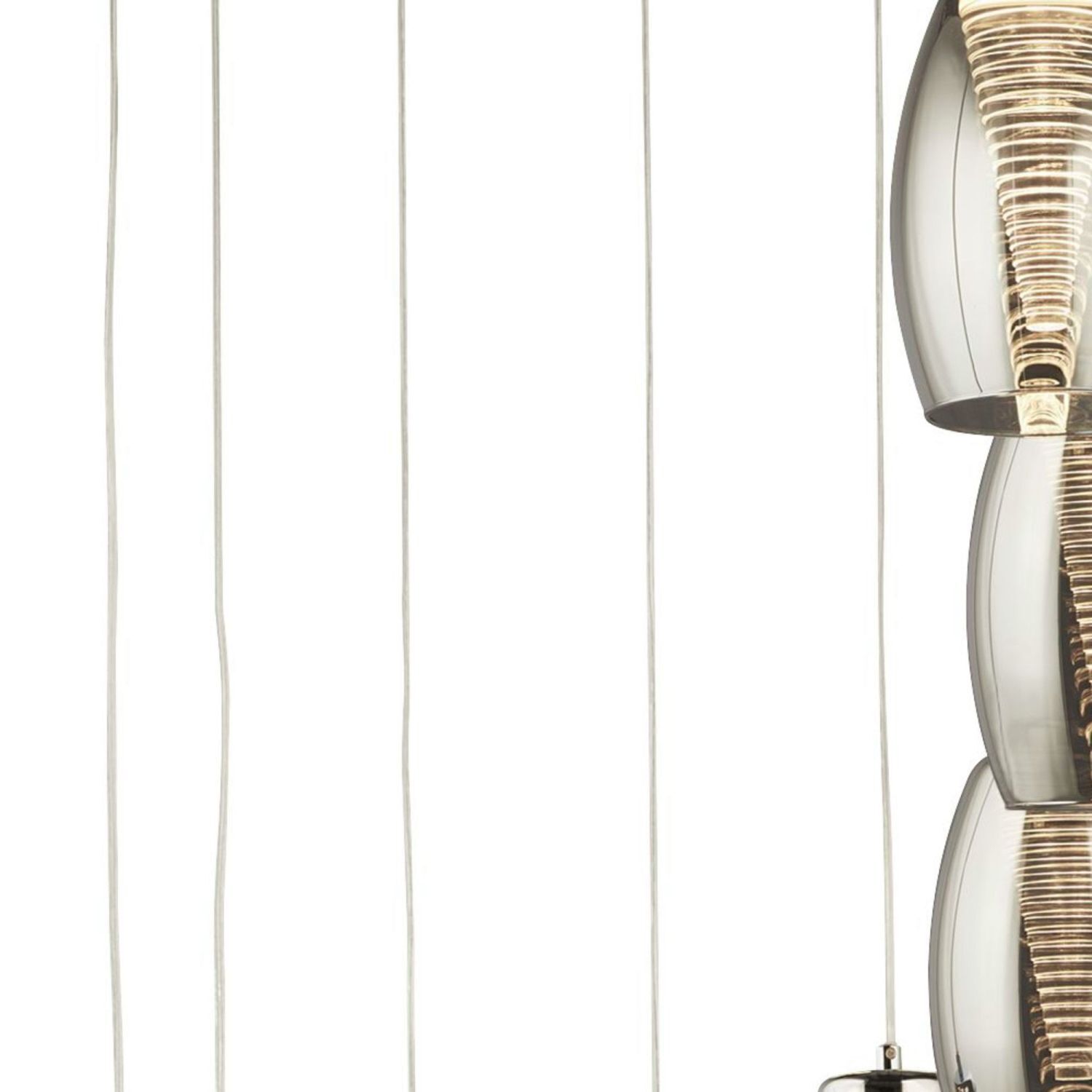 LED Lampe à suspendre Chrome Gris Fumé 3000 K 1705 lm Métal
