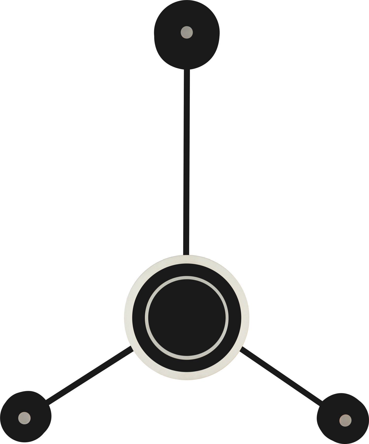 Applique LED aluminium dimmable H:53 cm 3000 K noir