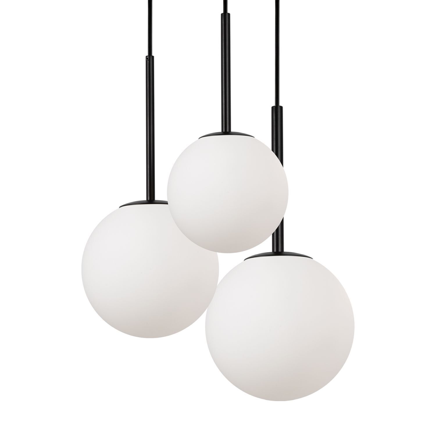 Lampe à suspendre métal verre E14 largeur 40 cm H : max. 222,5 cm