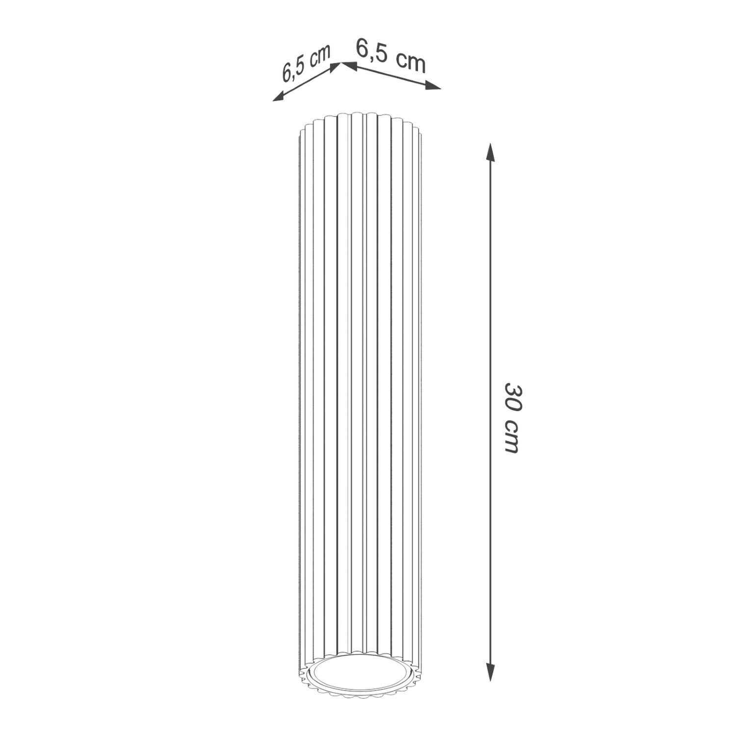 Spot Lampe plafond apparent H : 30 cm Ø 6,5 cm Rouge Alu GU10