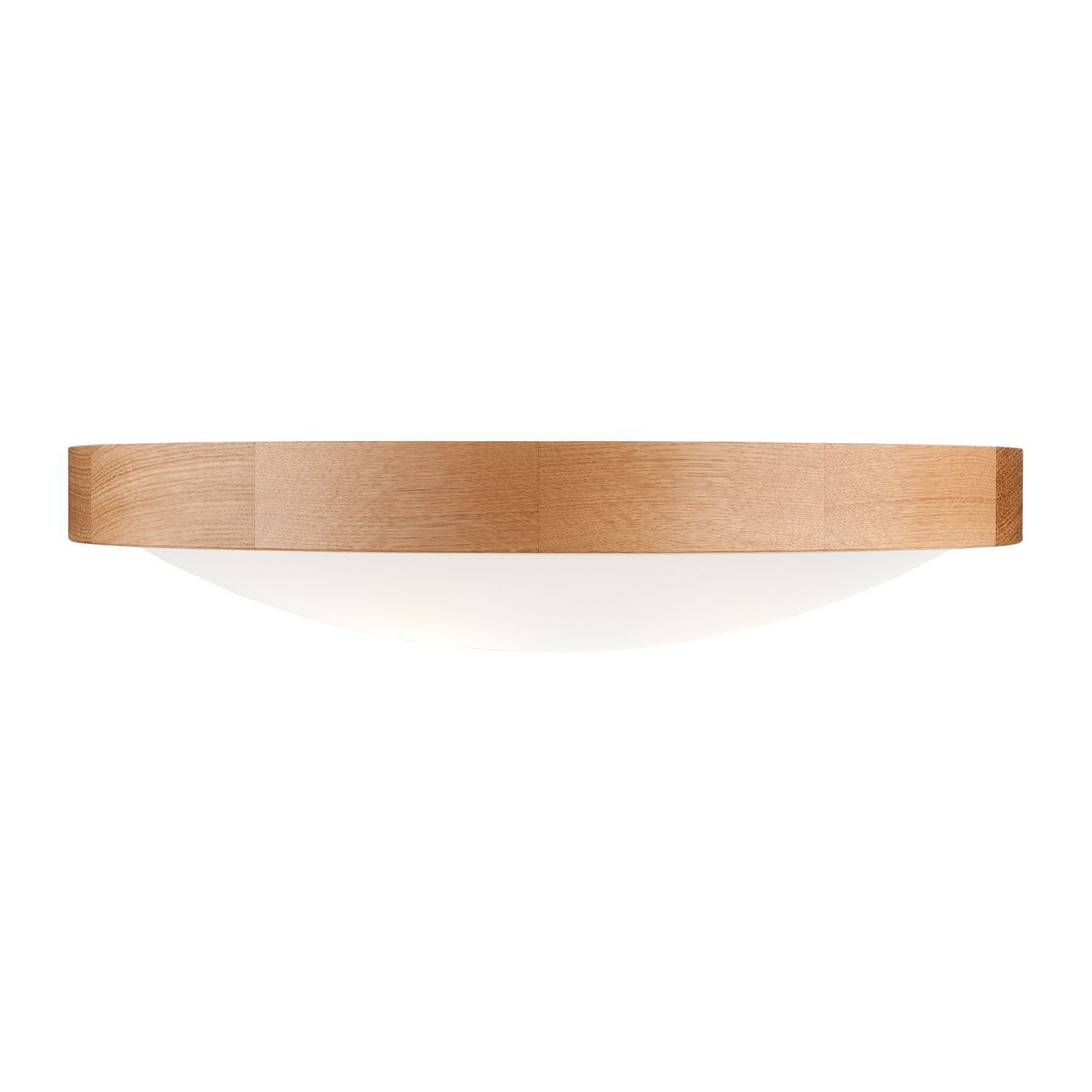Plafonnier bois verre rond Ø47cm 3x E27 anti-éblouissement