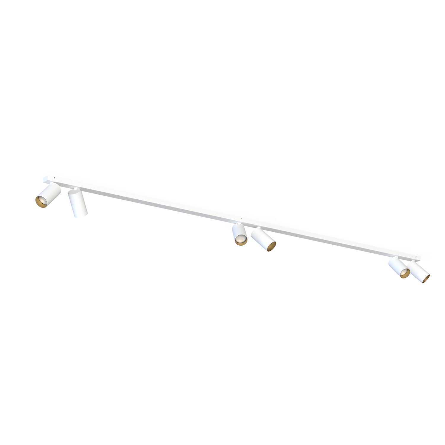 Spot de plafond Moderne 200 cm de long 6-flamme GU10 en blanc or