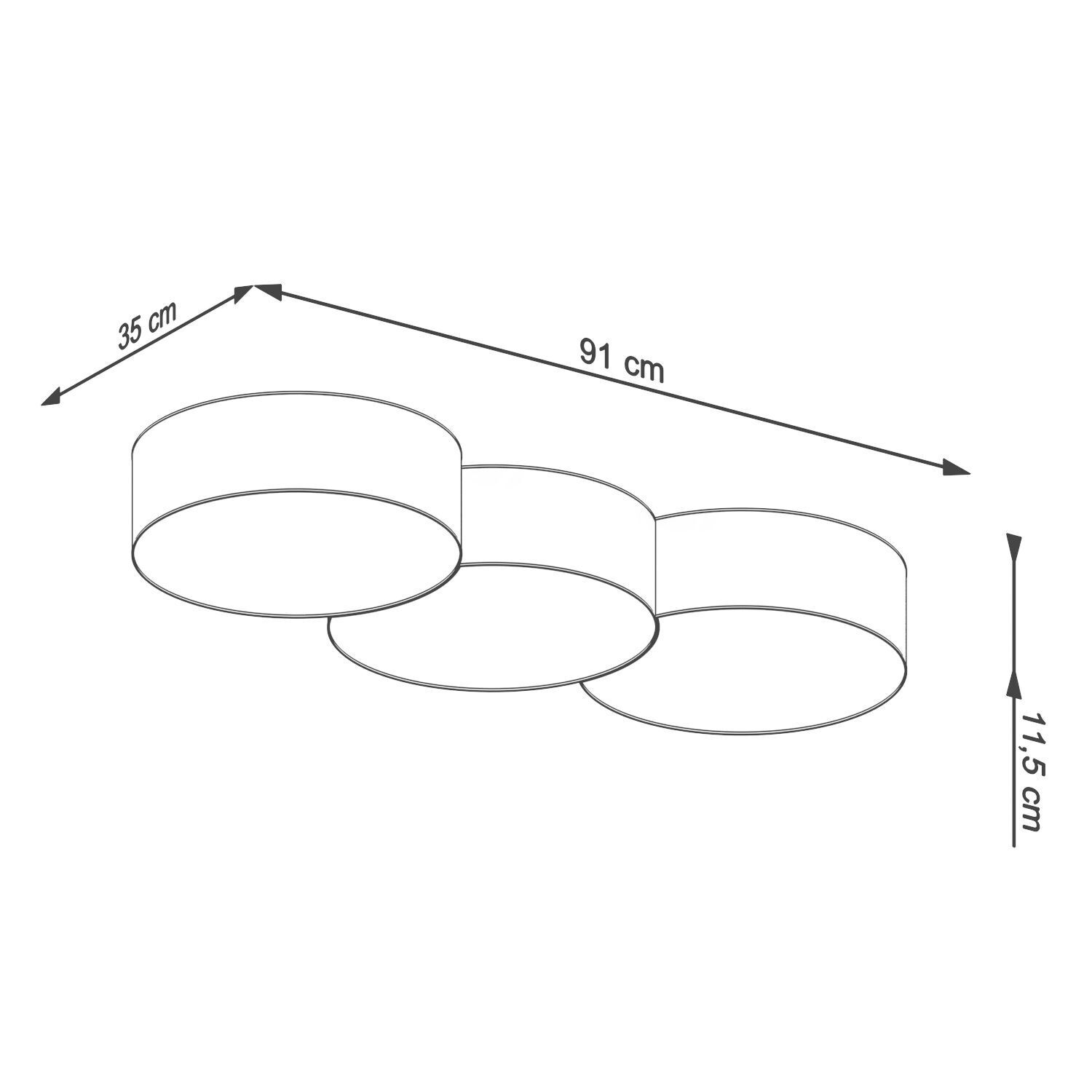 Plafonnier Moderne 91 cm de long Blanc décoratif MIZAR