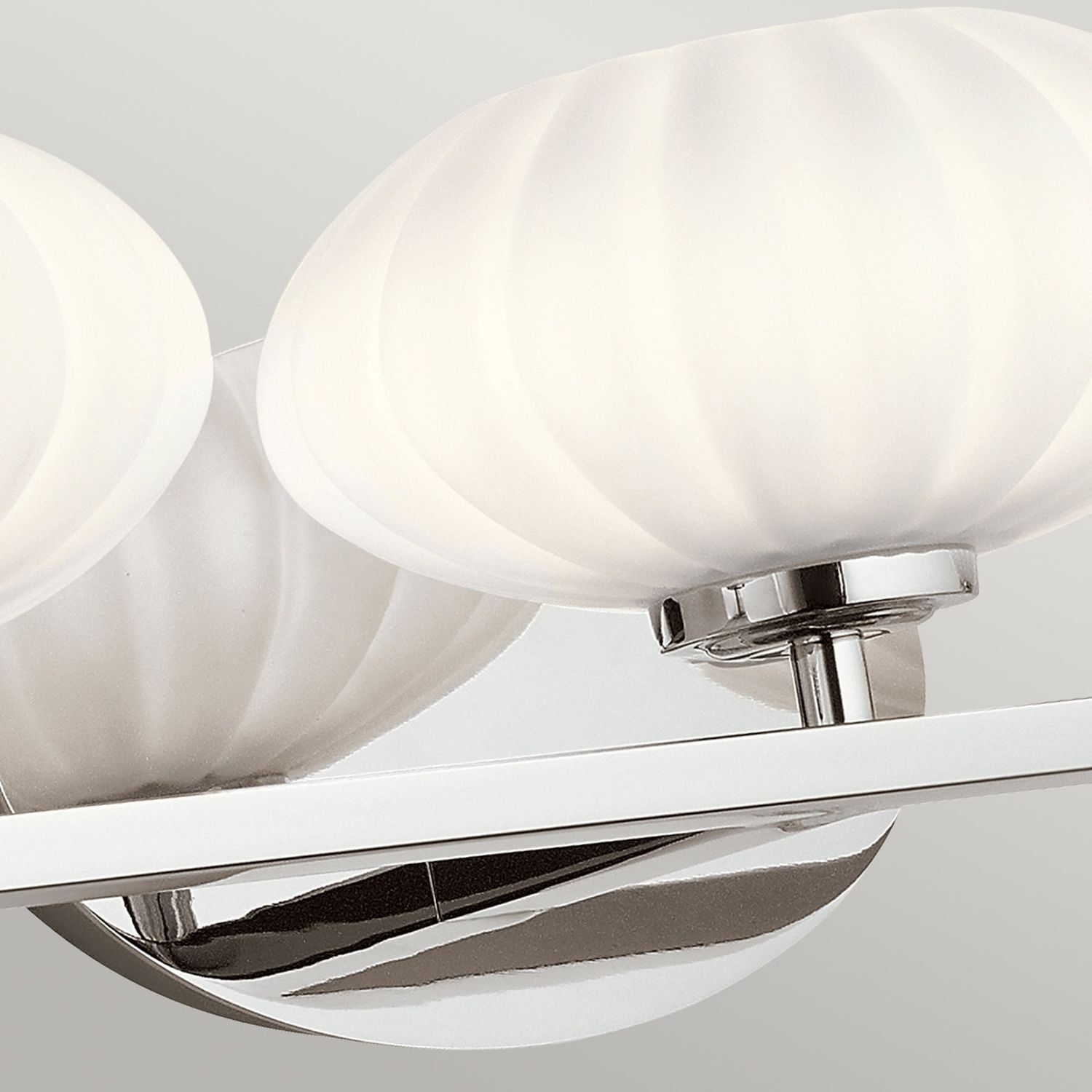 Lampe de salle de bain murale métal verre 63,5 cm de large IP44 G9 LED