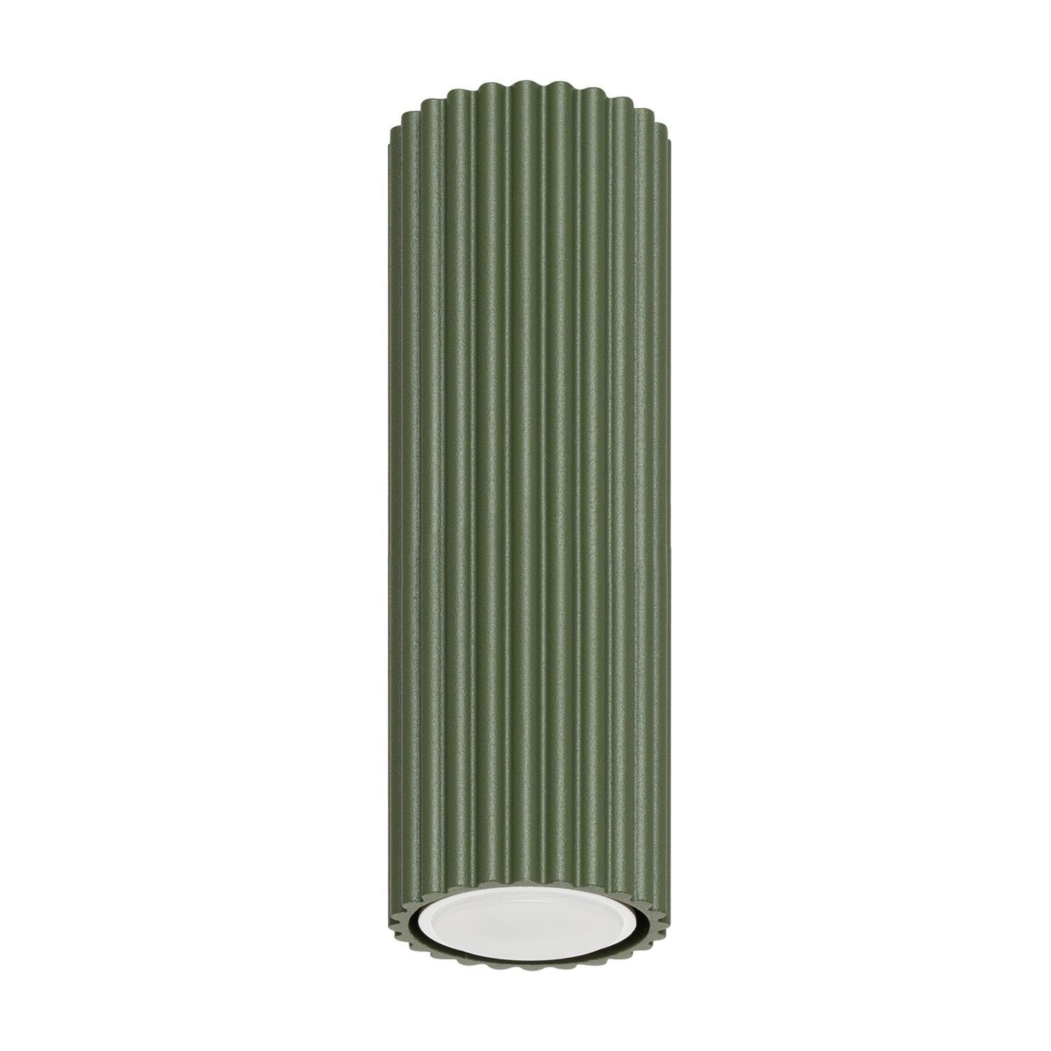 Plafonnier étroit Ø 6,5 cm H : 40 cm Aluminium en vert GU10