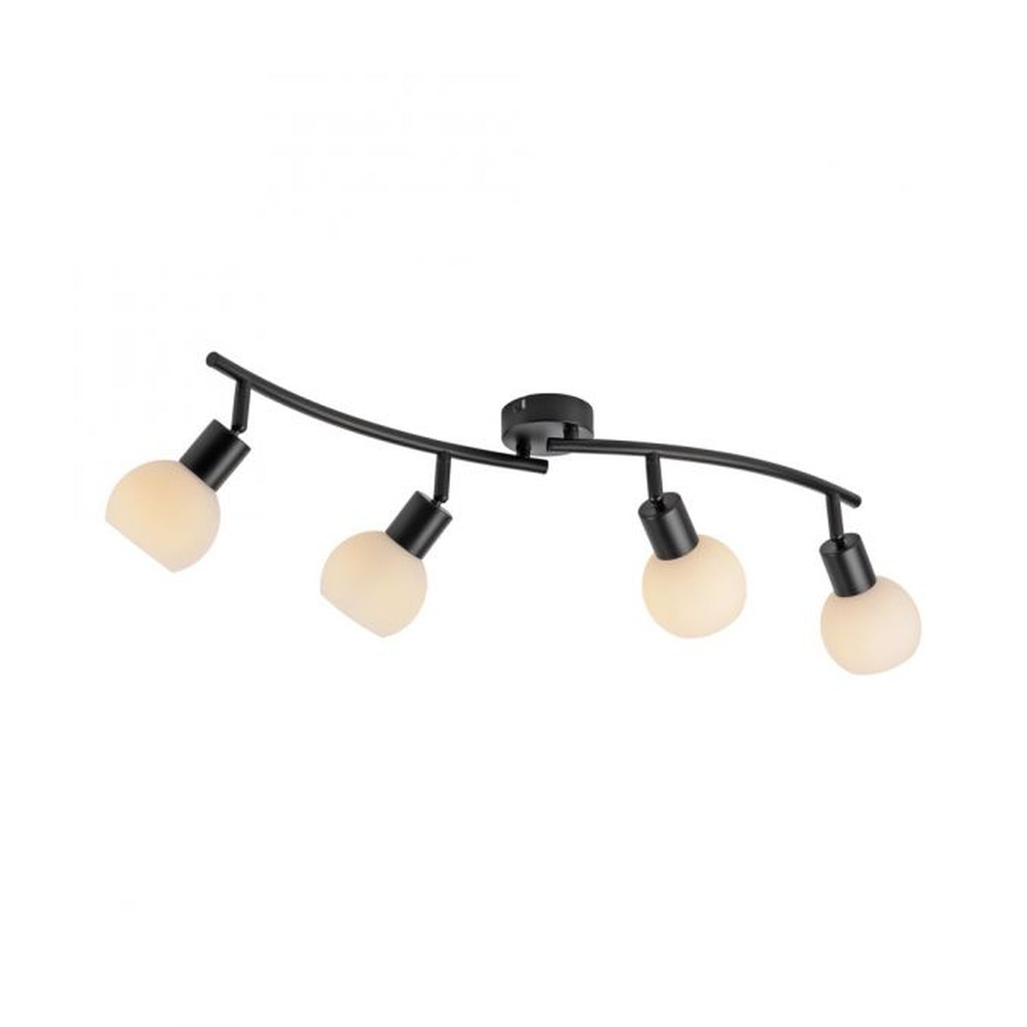 Spot de plafond flexible verre métal incl E14 3000 K