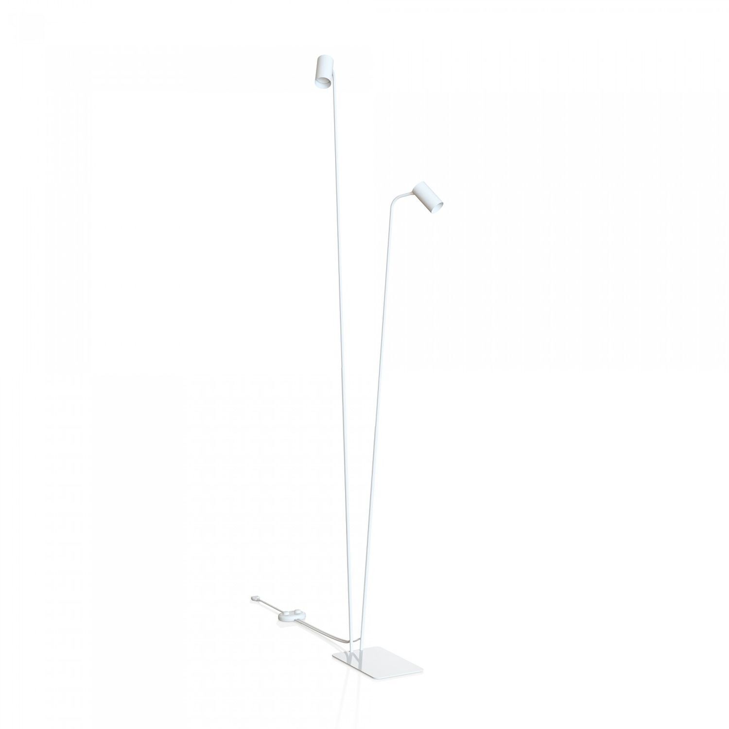 Lampadaire réglable salon blanc métal 212 cm