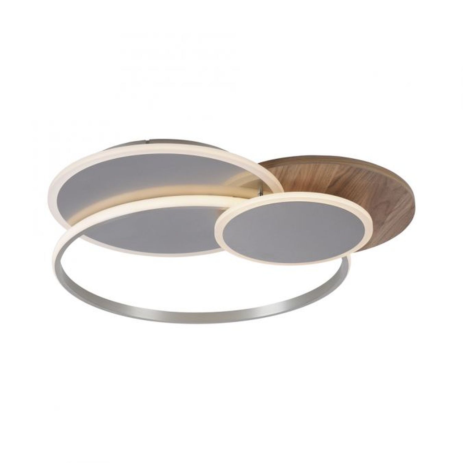 Lampe de plafonnier LED stylé anneaux en bois 6000 lm dimmable Gerät, Deckenventilator, Elektrisches Gerät, Deckenleuchte