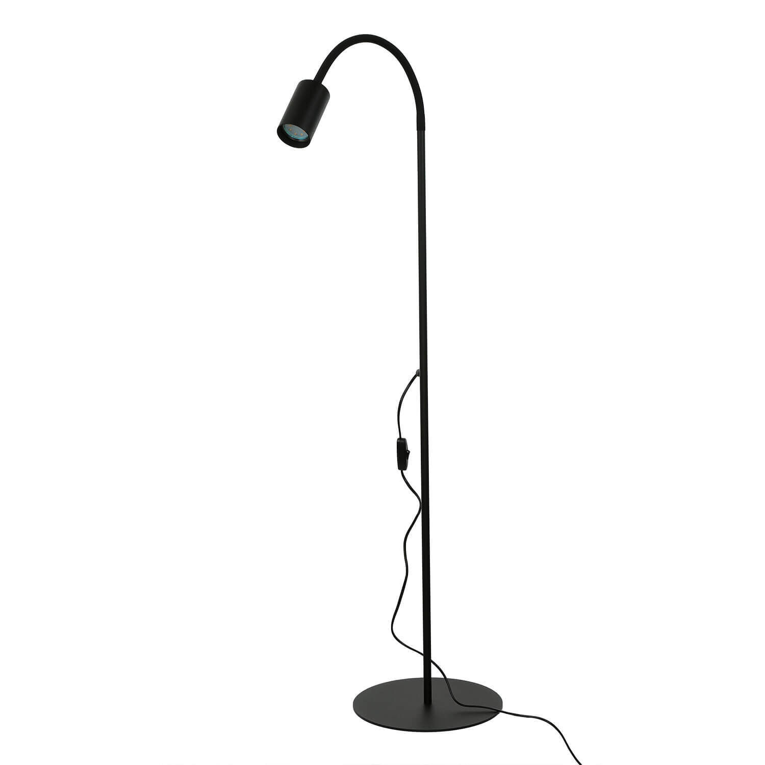 Lampadaire flexible Noir Métal 120cm Canapé