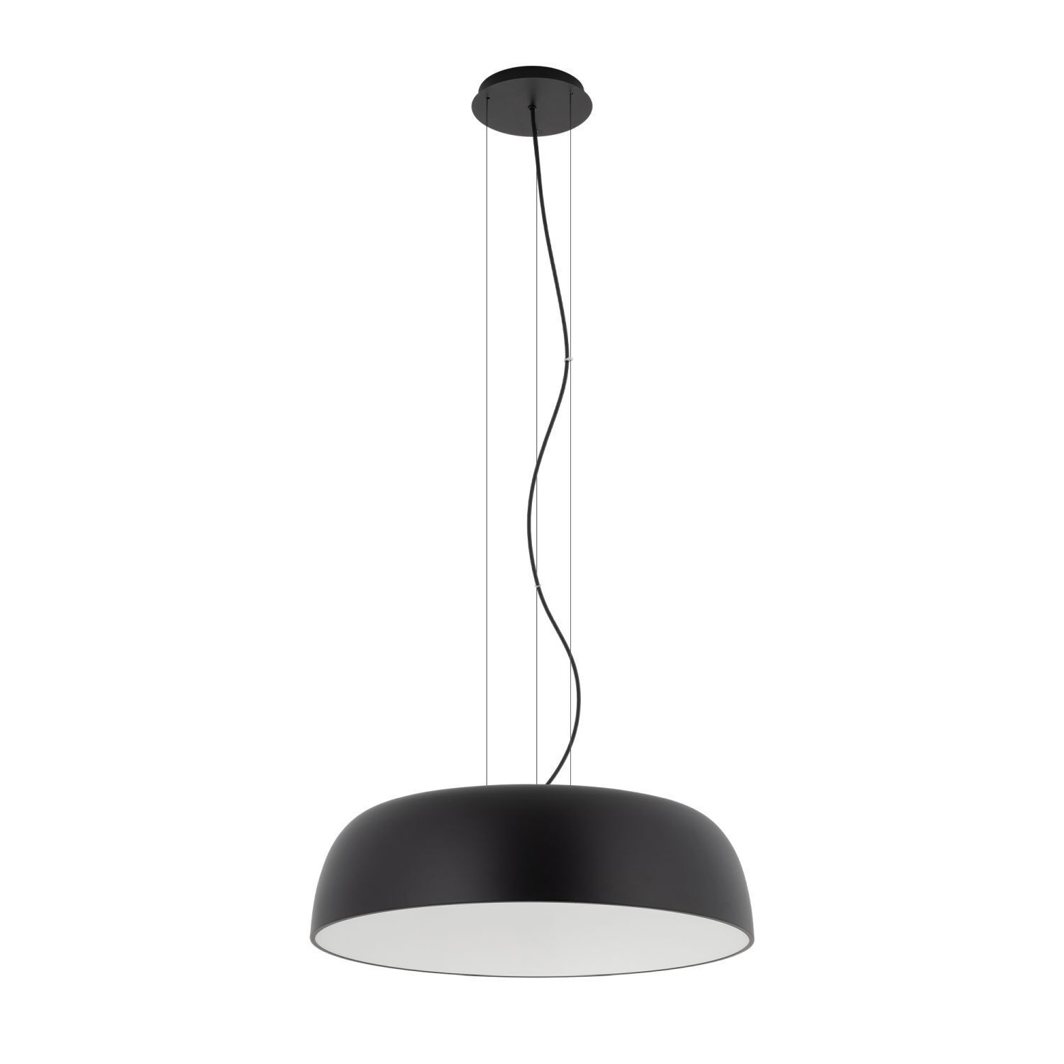Lampe à suspendre noire métal Ø58 cm E27 7-flmg faible éblouissement