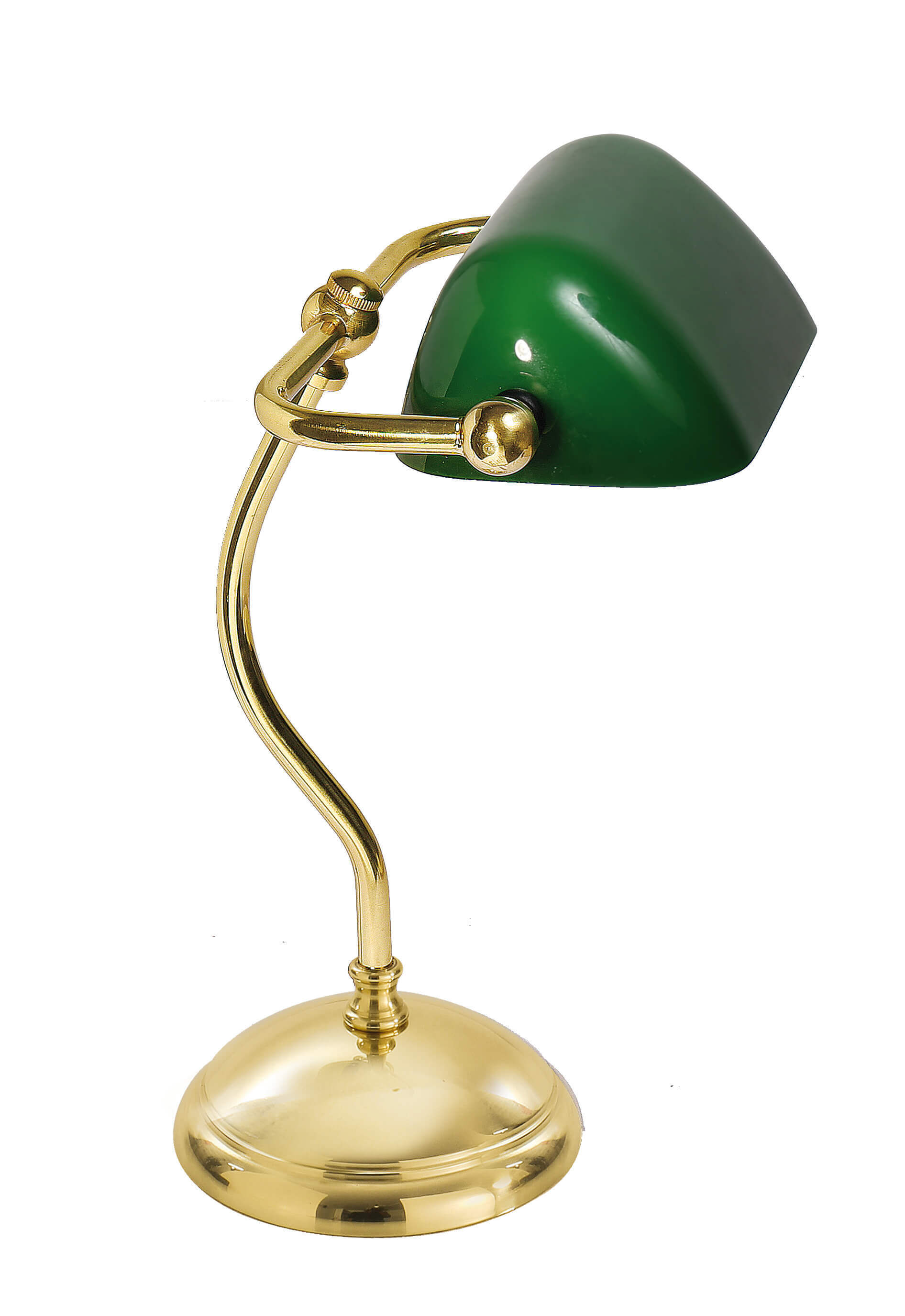 gblm891polv-tischleuchte-vintage-messing-poliert-gruen Tischleuchte, Schreibtischlampe, Grün, Messing, Classic