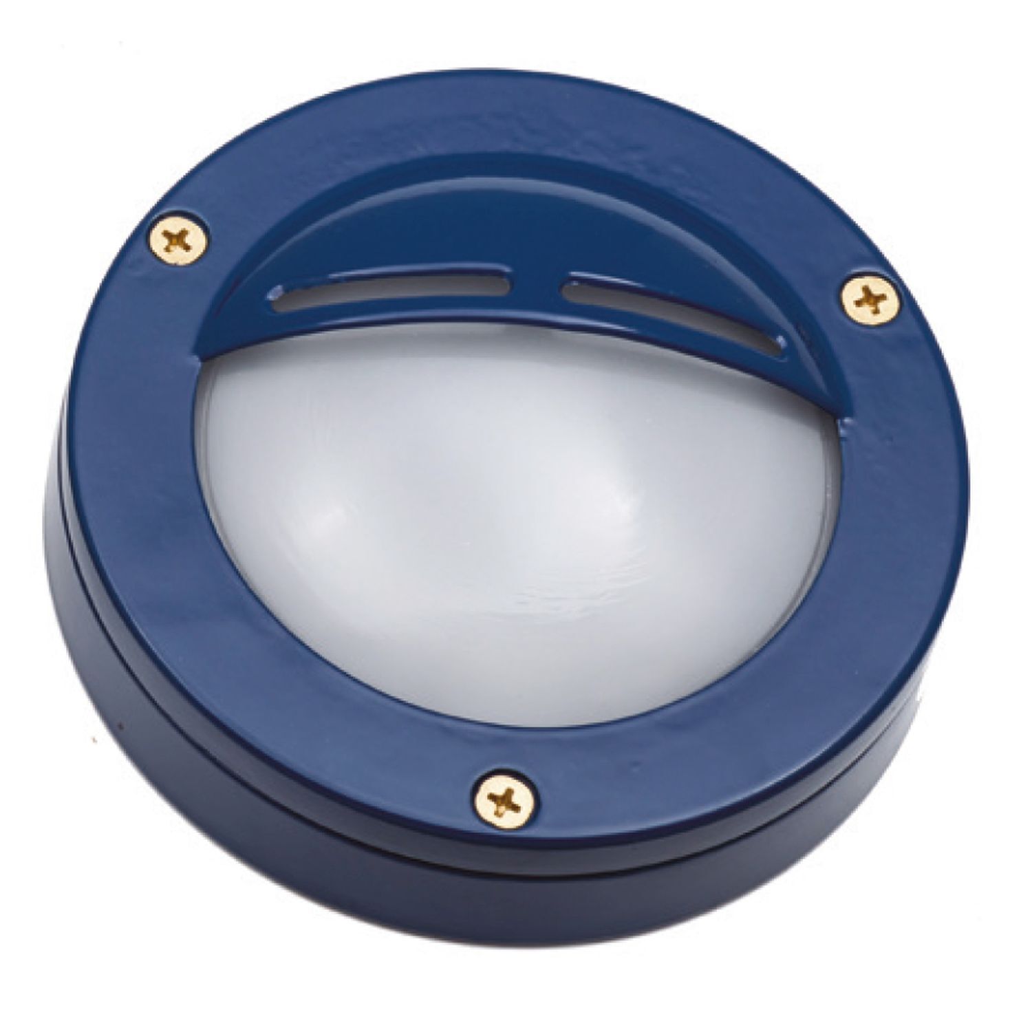 Applique extérieure laiton verre G9 IP64 D : 14 cm rond bleu