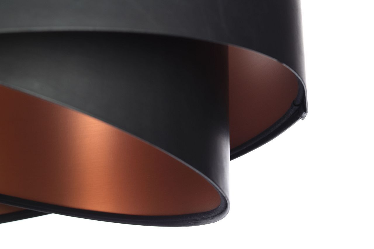 Suspension noir cuivre Ø 50 cm Latex E27 rond