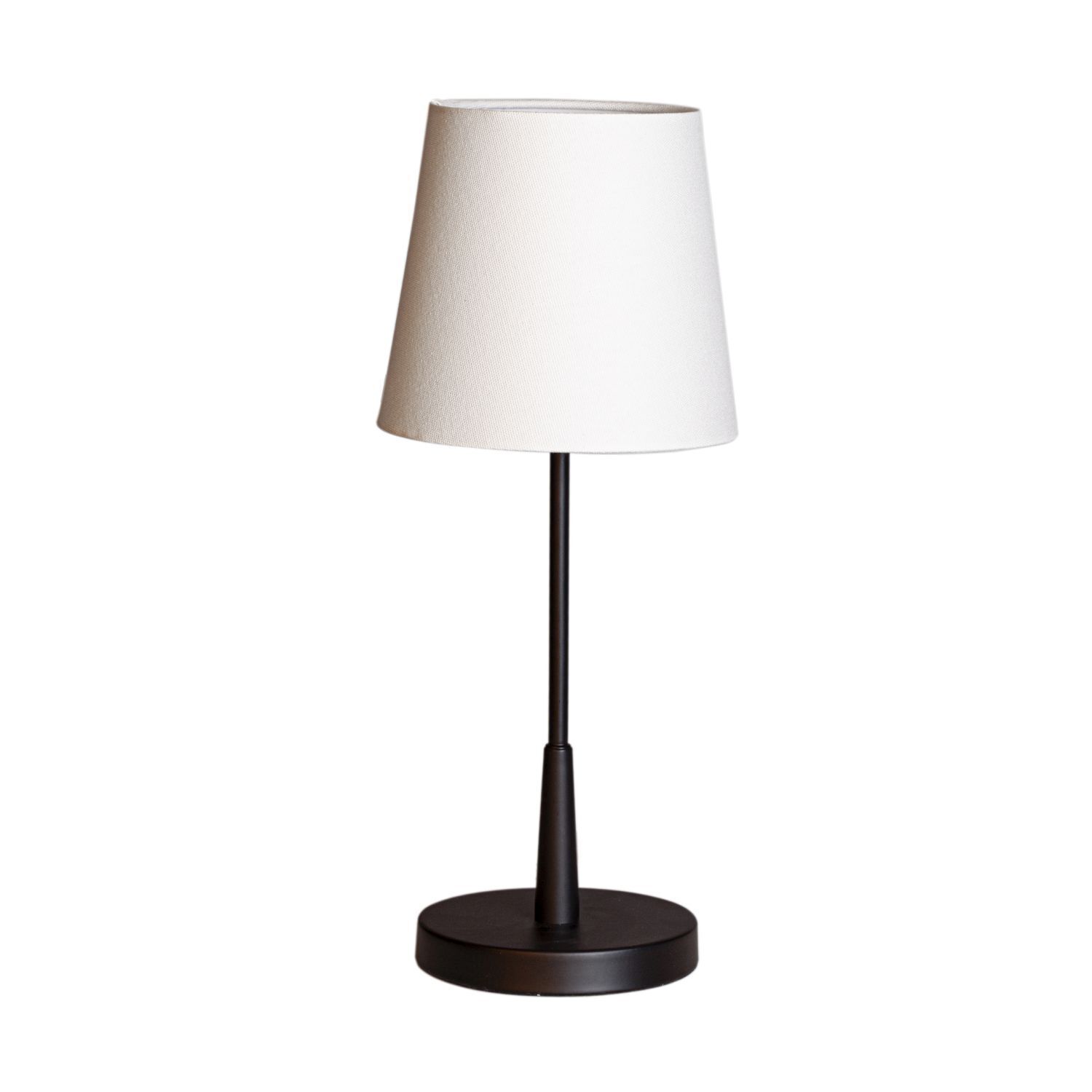 Lampe de table métal tissu 48,5 cm de haut E27 noir blanc