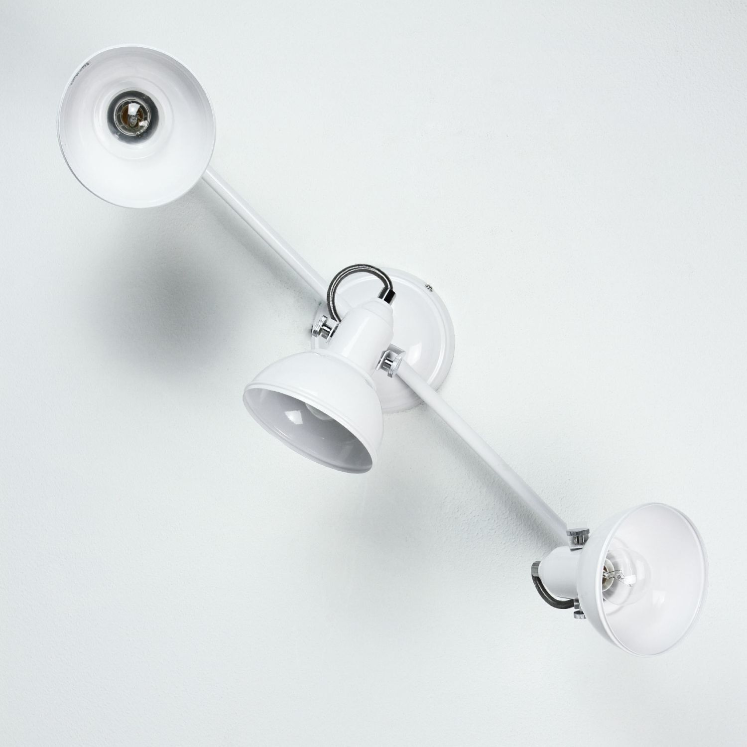 Projecteur rétro orientable blanc 3-flmg E14 GINA Beleuchtung, Leuchte, Deckenleuchte