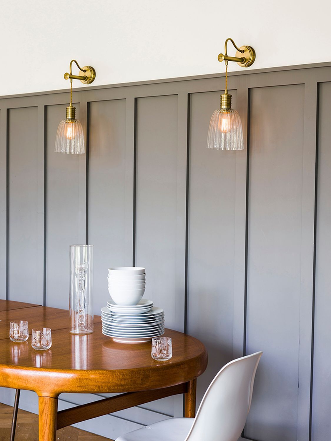 Wandlampe COLGAR Messing Design Lampe Wohnzimmer Drinnen, Innenarchitektur, Lampe, Tabelle, Esstisch