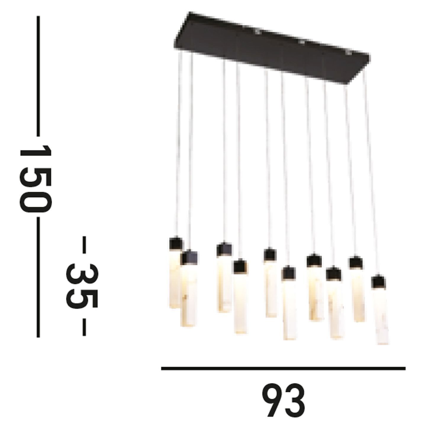 Suspension LED acier résine 1012 lm en marbre noir Badezimmer, Drinnen, Zimmer, Duscharmatur