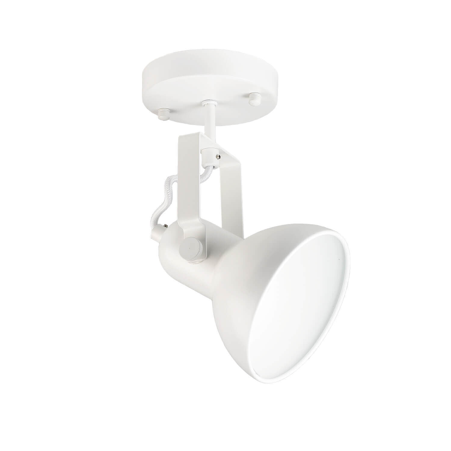 Lampe spot blanche DALLAS Retro Design E14 ajustable