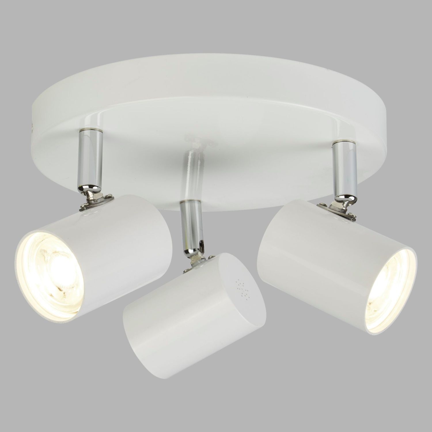 Spot de plafond LED blanc 3000 K 3-flamme Ø 26 cm rond