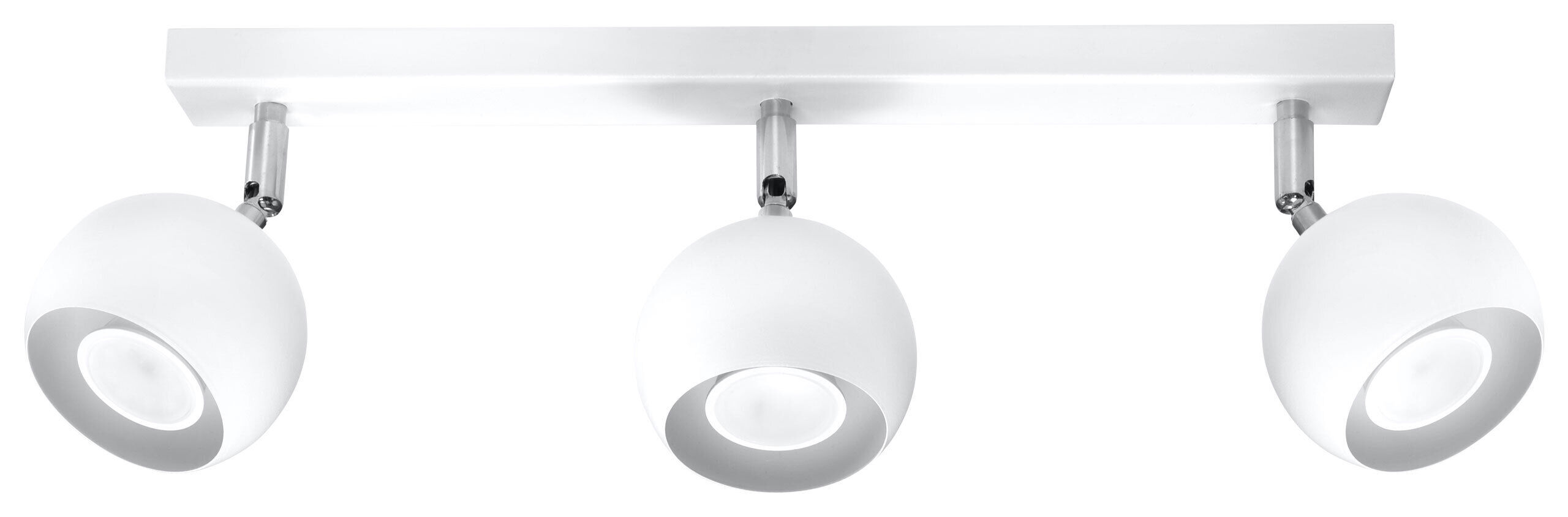 Spot de plafond rétro blanc 3x GU10 L:45cm Lampe de plafond