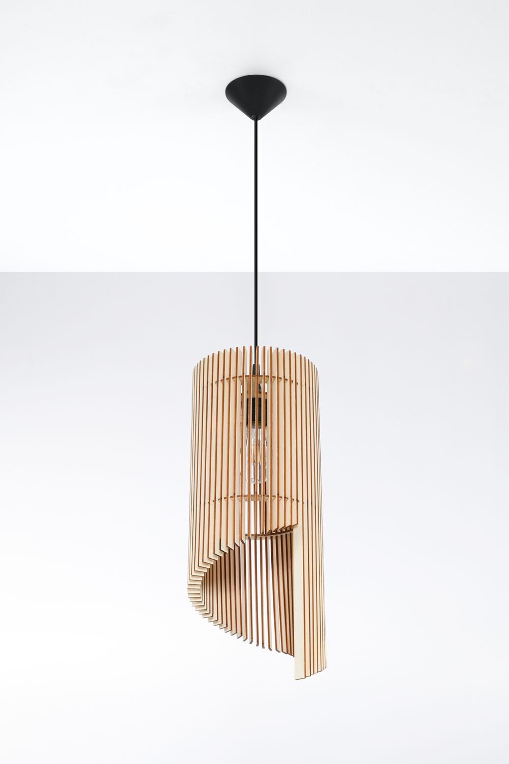 Lampe à suspendre en bois Moderne confortable E27 TEDUSIA Salon