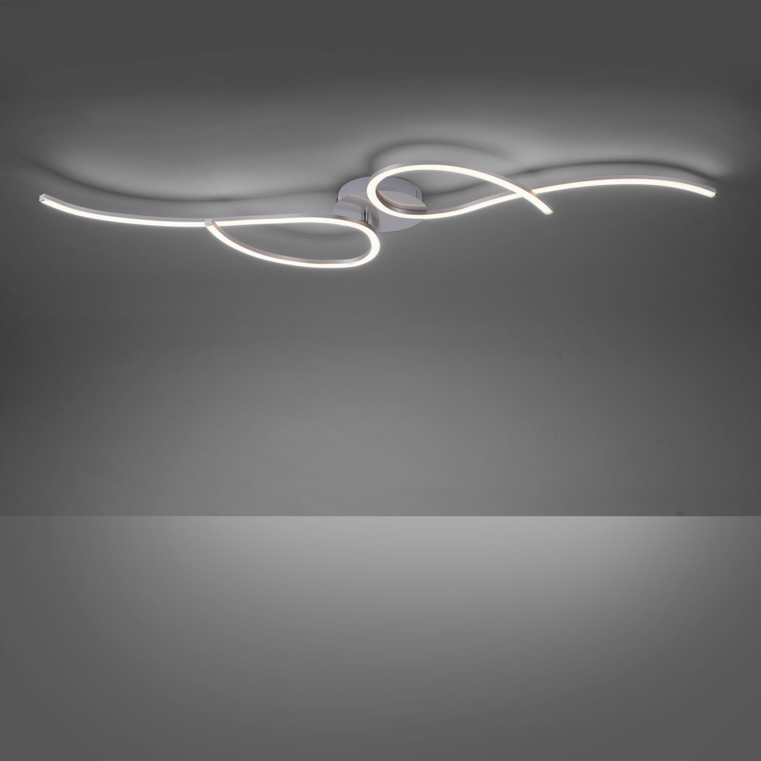 Plafonnier LED flexible acier métal blanc chaud 14 W